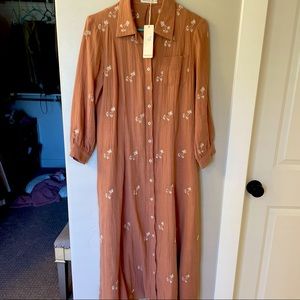 Roolee Linen Embroidery dress